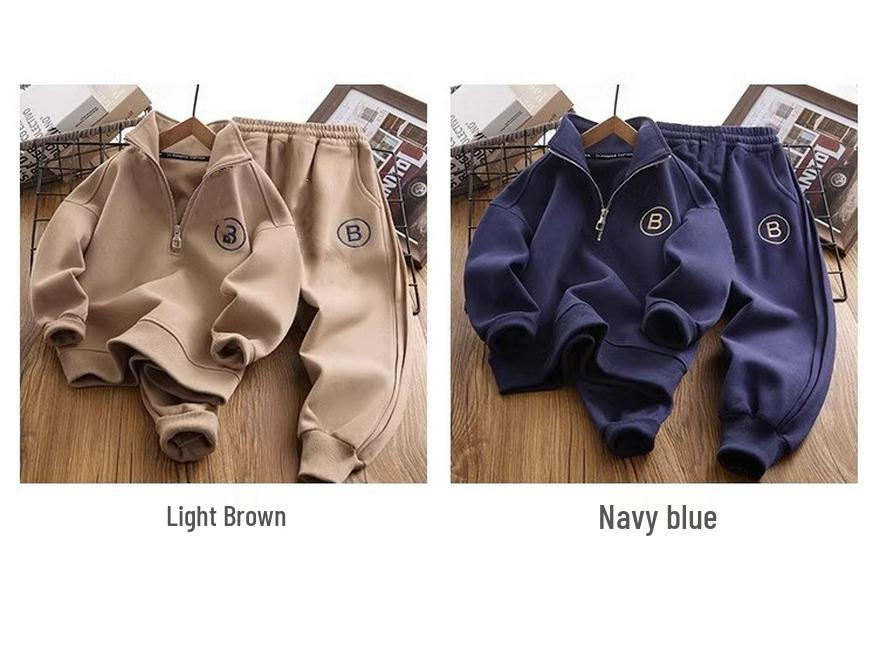 2023 Spring Boys' Loose-Fit Hoodie Tracksuit for Kids - New Style