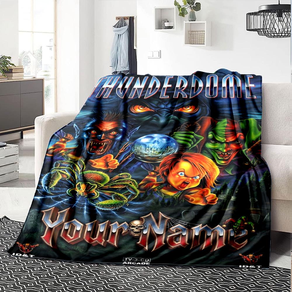 Name Custom Thunderdome Print Flannel Blanket High Quality Warm Comfortable Cover for All Seasons Perfect for Gifts Home Decor