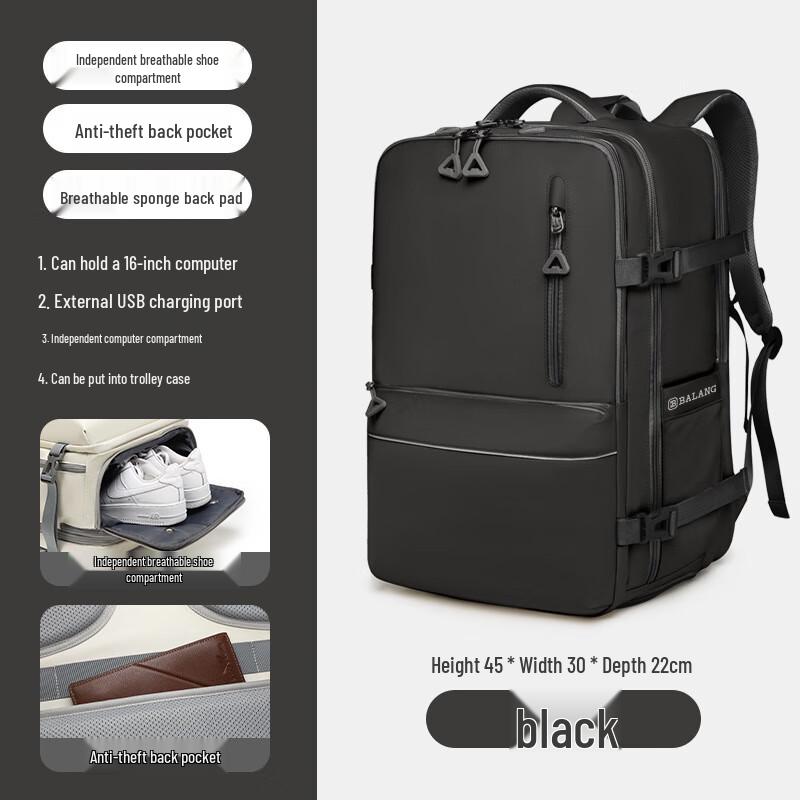 Miflam Balang Large Capacity Business Travel Backpack One Size
