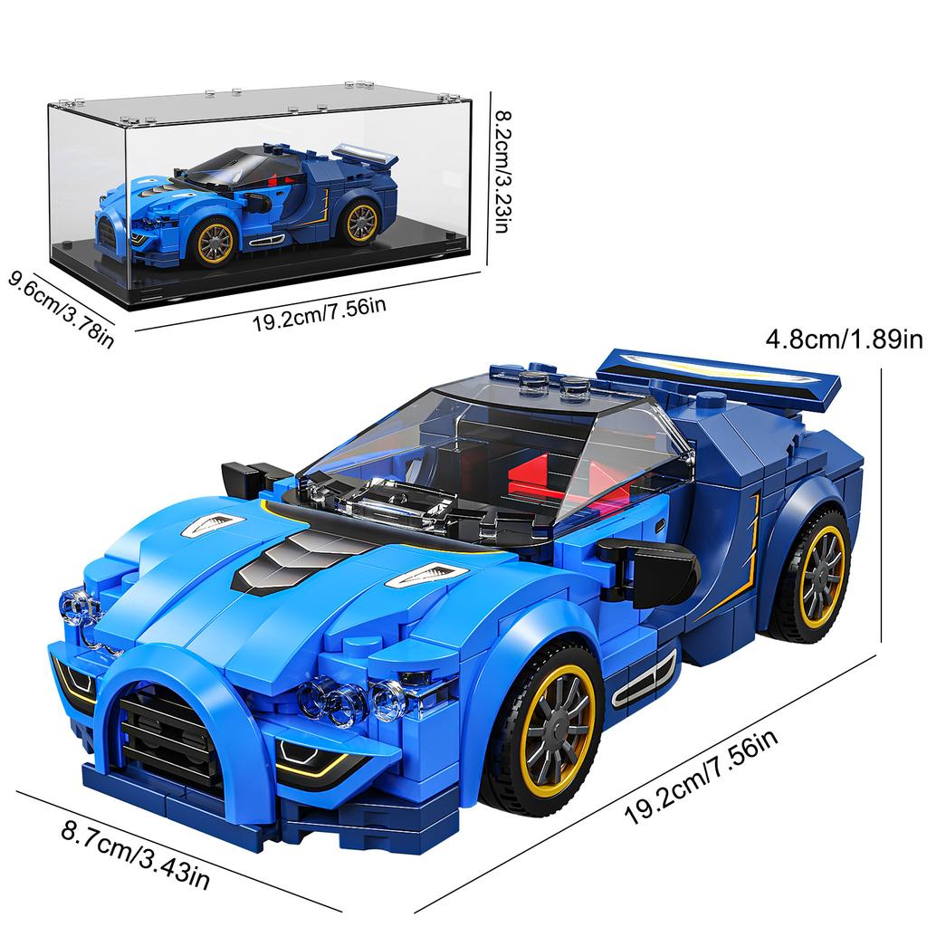 313PCS Building Blocks Sports Car Toy Model Educational Toys Compatible Others Bricks Sets With Transparent Display Box Gifts
