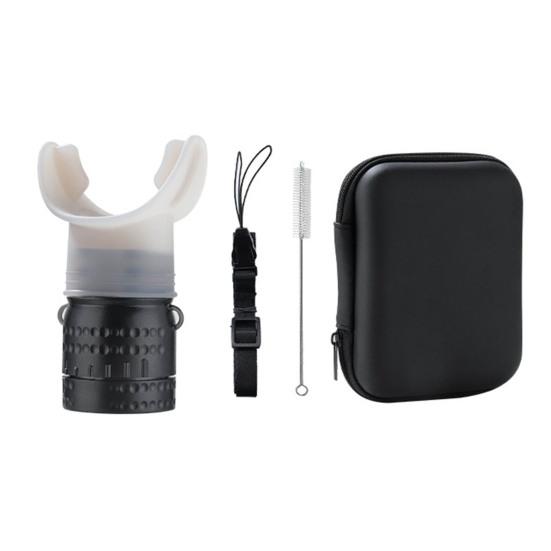 Portable Breathing Trainer with Lanyard Adjustable Resistance Men Women Oral Muscles