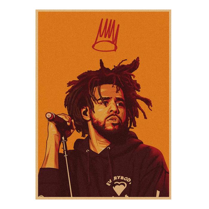 J. Cole & Lamar Rap Hip Hop Kraft Paper Wall Mural 491