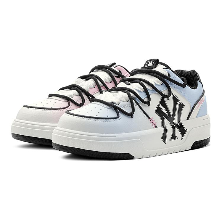 MLB Chunky Liner Romantic, Casual, Mismatched Repainted Low top Skateboard Shoes Unisex Blue Pink 3ASXCA12N-50WHS(TeamS-)