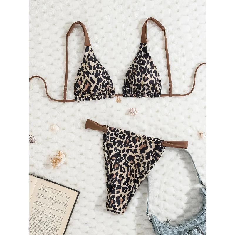Women's Two Piece Bikini Set 2026 Sexy Triangle Push Up Swimsuit, Floral Print Bathing Suit Beach Swimwear