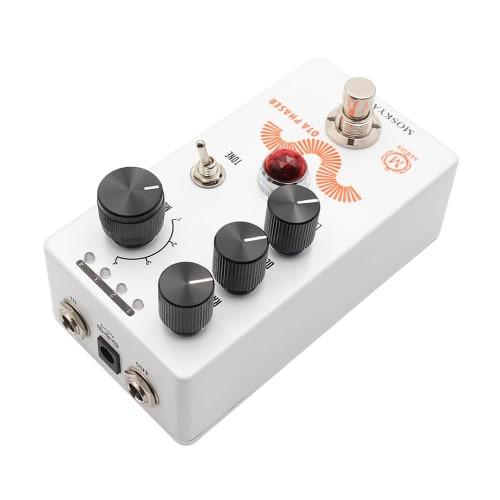 MOSKYAUDIO Mini Guitar Phaser Pedal with Rate, Depth, and Level Controls, True Bypass Tone Toggle Switch, Metal Shell, DC 9V, 6.35mm Input/Output Inte