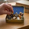 Hand Painted Mini Christmas Trough Set Holy Family Xmas Manger Ornaments  Bedside Table
