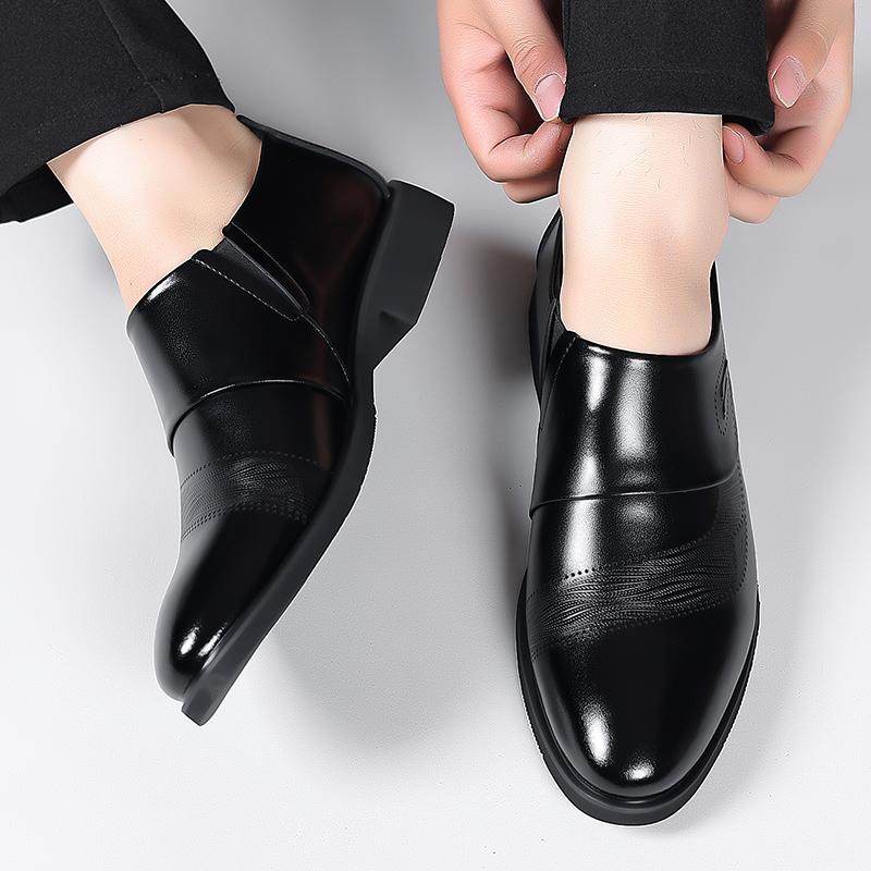 Fashion Summer men's leather shoes Retro classic design style Retro classic design style Black brown outdoor shoes Gentlemen's New