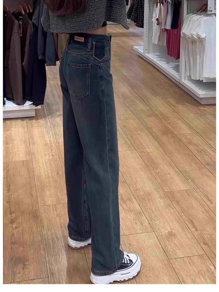 Women's Plus Size Fleece-Lined High Waist Wide-Leg Jeans - Winter 2025 Retro Style