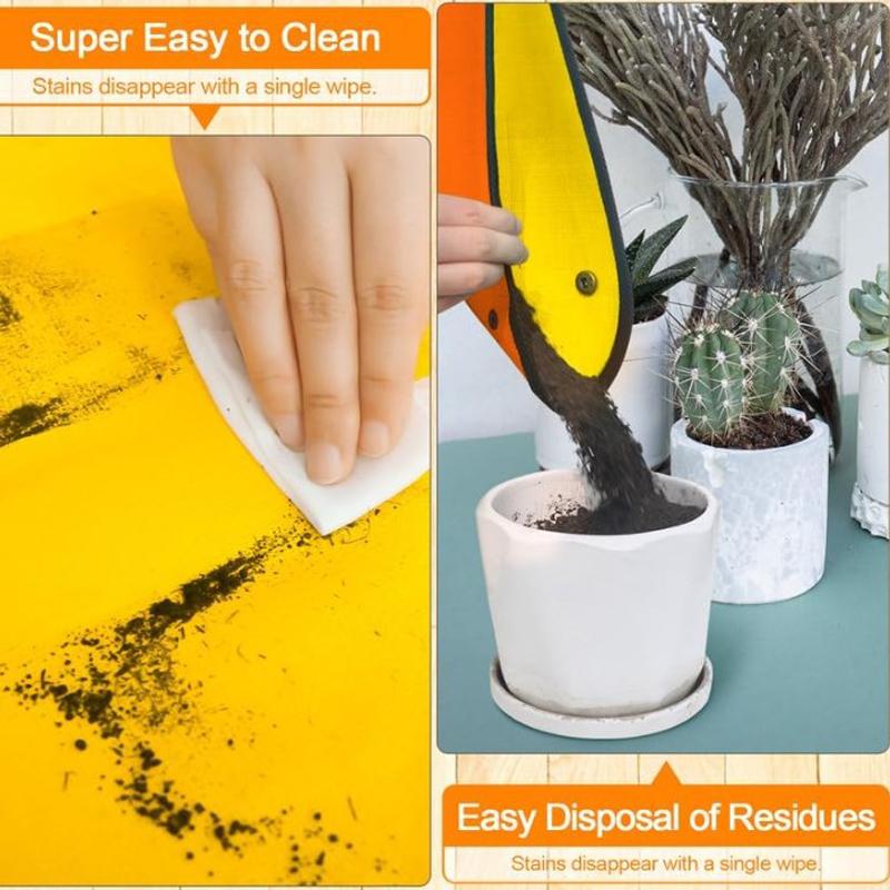 Large Repotting Mat for Indoor Plants Transplanting and Potting Soil Mess Control,Waterproof Portable Succulent Plant Repotting Tray