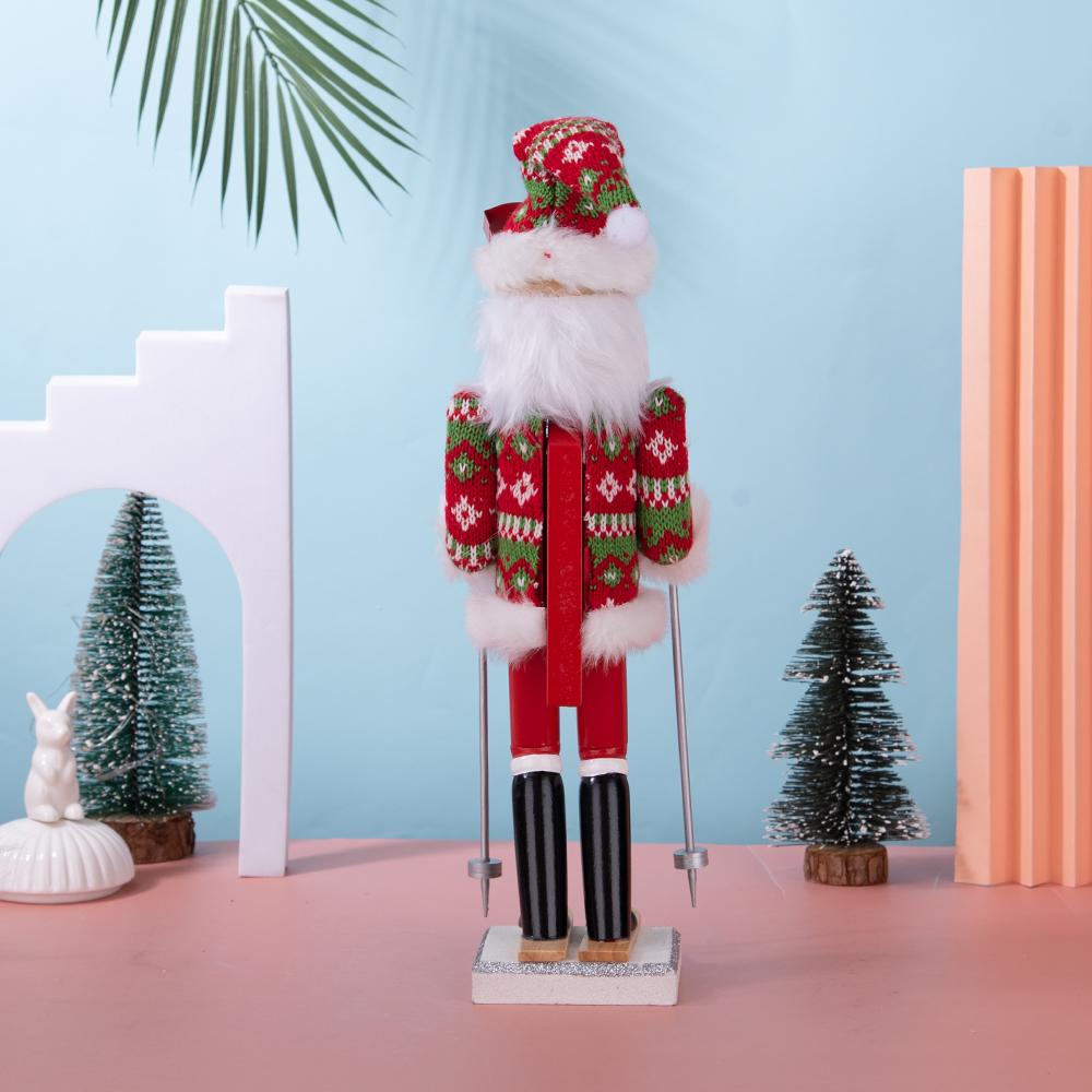 Skiing Style Christmas Nutcracker Figurine