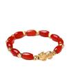 Emerald Color Sand Gold Pixiu Bracelet - Women's Jade-Style Bangle Gift