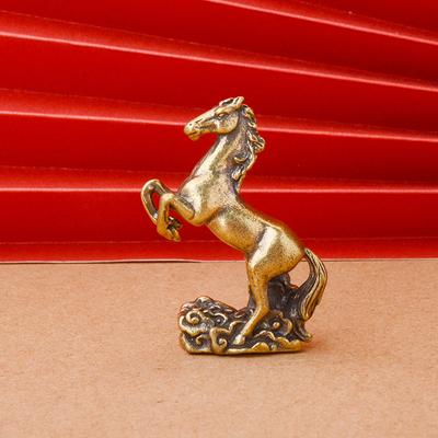 Vintage Měděný Zvěrokruh Kůň Malá Soška Feng Shui Ozdoby Mosazné Šťastné Zvíře Miniatury Figurky Stolní Dekorace Řemesla