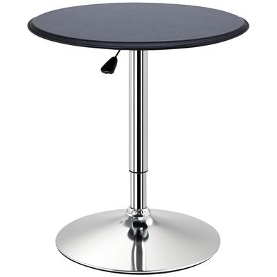 Round Bar Table, 360 Degree Swivel Counter Pub Table with Adjustable Height, for Kitchen, Cafe, Black
