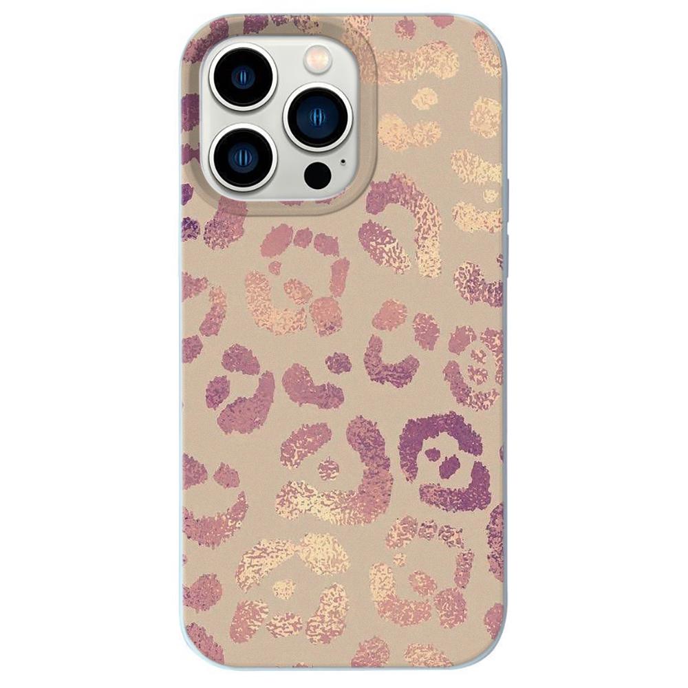Purple Leopard Print Phone Case For IPhone 17 16e 16 15 14 13 12 Pro Max Anti Fall And Anti Slip Case