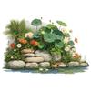 Pond Lotus Green Plants Viewing Wall Sticker Self-Adhesive Art Landscape Wallpaper For Living Room Bedroom Home Wall Decor
