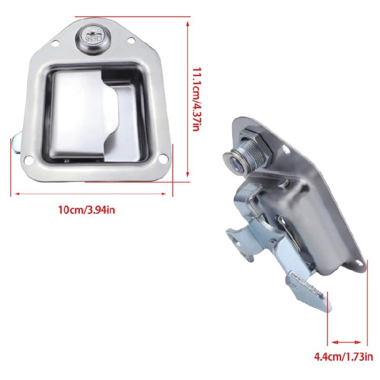 Truck Tool Box Latches Stainless Steel Lock Replacement Handle with 2 Key For Campers Trailer Door ToolBox
