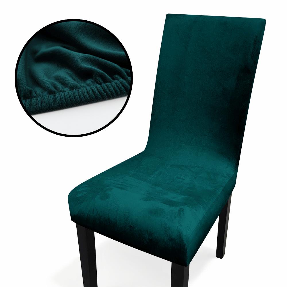 Velvet Home Dining Seat Protector Premium Velvet Chair Cover Thickened Solid Color Stretchable Full Coverage Chair Covers 2026