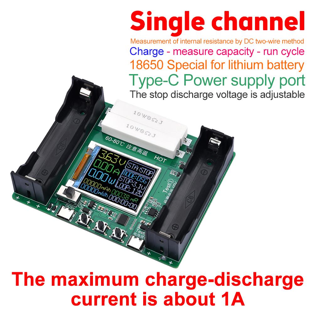 

Type-C LCD Display MAh Battery Capacity Tester Lithium Battery Power Detector for 18650 Battery Tester Compatible 21700 Battery зелёный