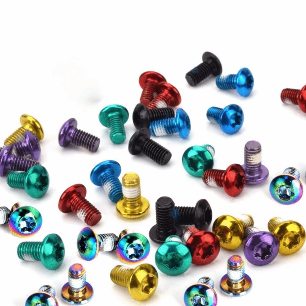 12pcs Colorful Brake Disc Bolts T25 Torx Head Rotor Bolt Bicycle Screws Cycling Accessories
