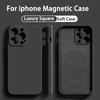 Pour Magsafe Chargement sans fil magnétique Coque de téléphone en silicone liquide Pour iPhone 16 Pro Max 11 12 13 14 15 Pro Max Coque arrière souple