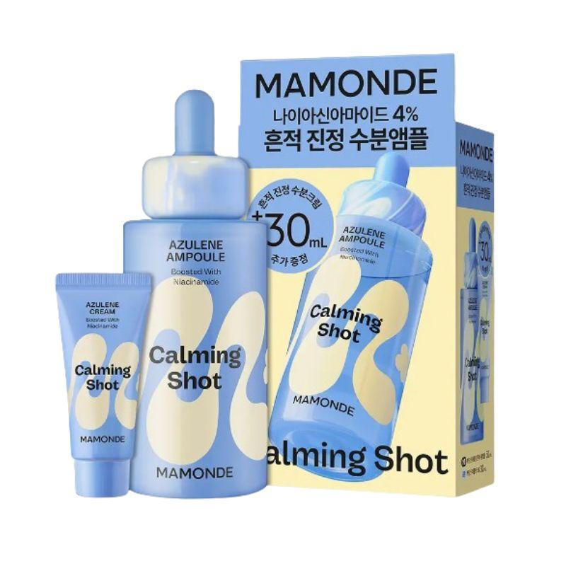 Mamonde Calming Shot Azulene Hydrating Ampoule 50ml + Cream 30ml Set