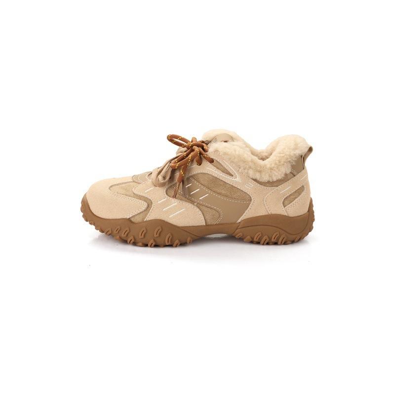 Grape mother women's shoes autumn and winter new versatile inner heightening thick-soled velvet casual sports Forrest Gump shoes