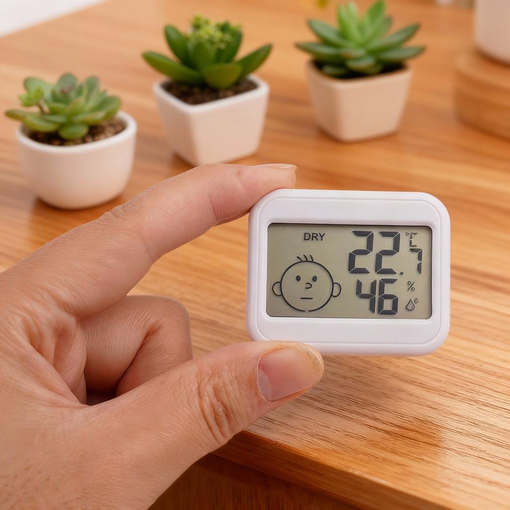 Termometro LED Termoigrometro Orologio Elettronico Multifunzione Misuratore di Temperatura Umidità Stazione Meteorologica per Casa con Allarme