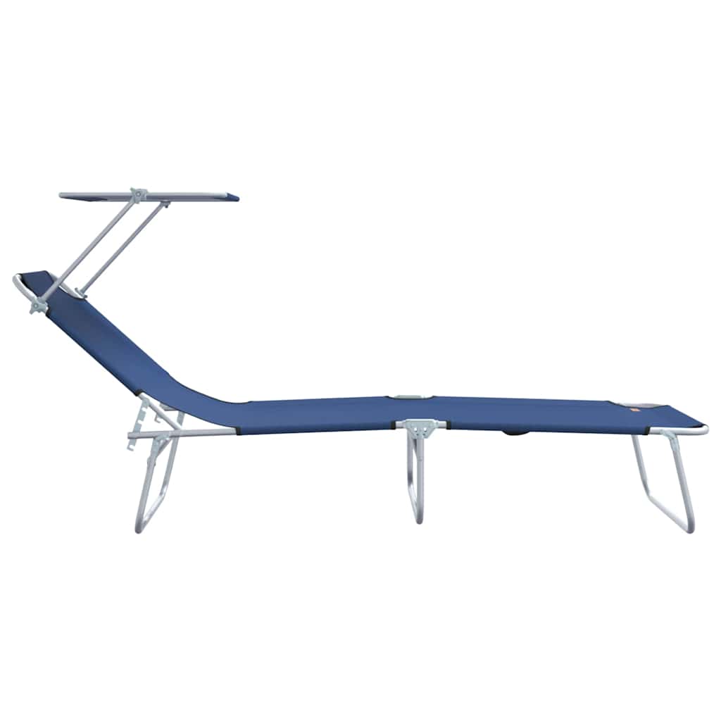 Sun Lounger 2 Pcs Blue 58 X 188 X 77 Cm Polyester