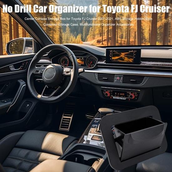 Center Console Storage Box for Toyota FJ Cruiser 2007-2021, ABS Storage Holder, Coin Container Storage Case, Multifunctional Organizer Accessories
