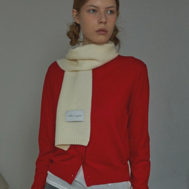 

White Project VIRGIN WOOL KNIT MUFFLER_CREAM CREAM