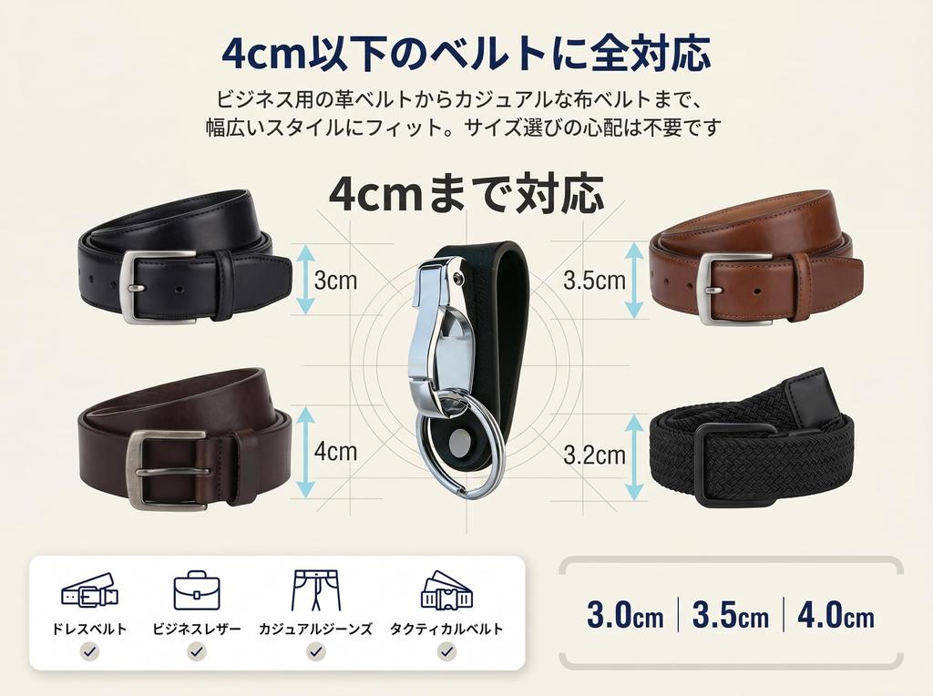 Belt Loop Keychain for Popular Car Key Ring with Smart Key Easy To Gift [Liangery] Men, Clip, Anti-Loss Keychain, Leather, Stylish, High-Quality,