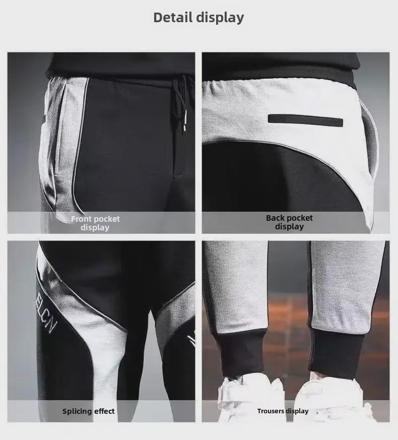 Herren Trendige Lockere Sport-Overalls: Sommer Leichte Nähte Lässige Hosen