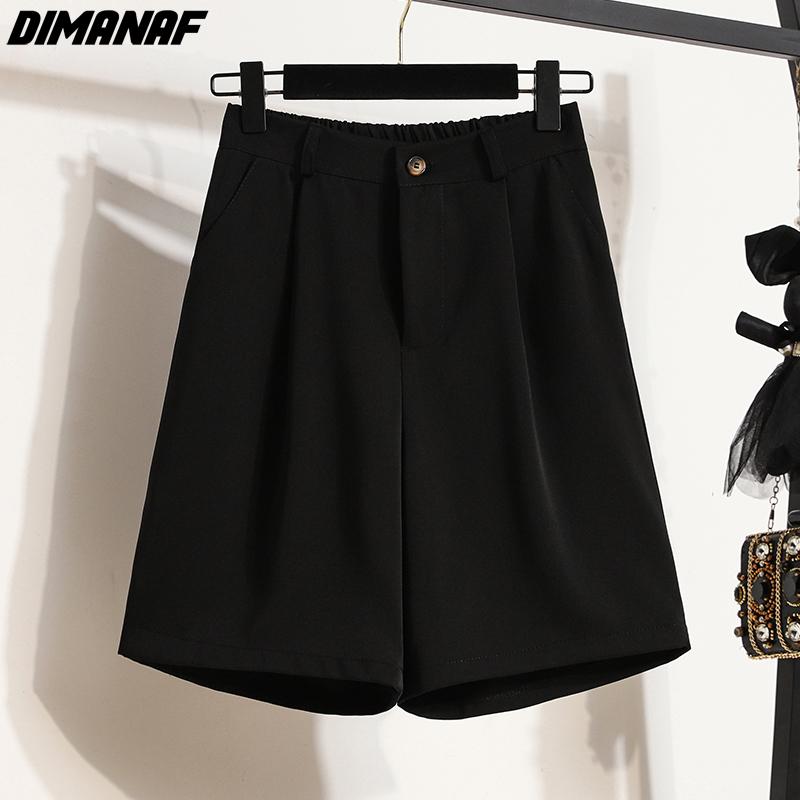 Dimanaf 2022 Plus Size Summer Shorts Pants High Waist Women Basic Pants Big Casual Female Casual Trousers Green Pants 5XL