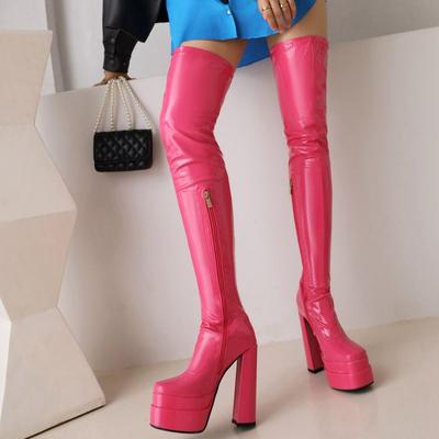 Fashion Sexy Over the Knee High Boots Women Shoes New 2024 Platform Thigh High Boot White Dance Party Fetish Shoes Lady Large Size 45