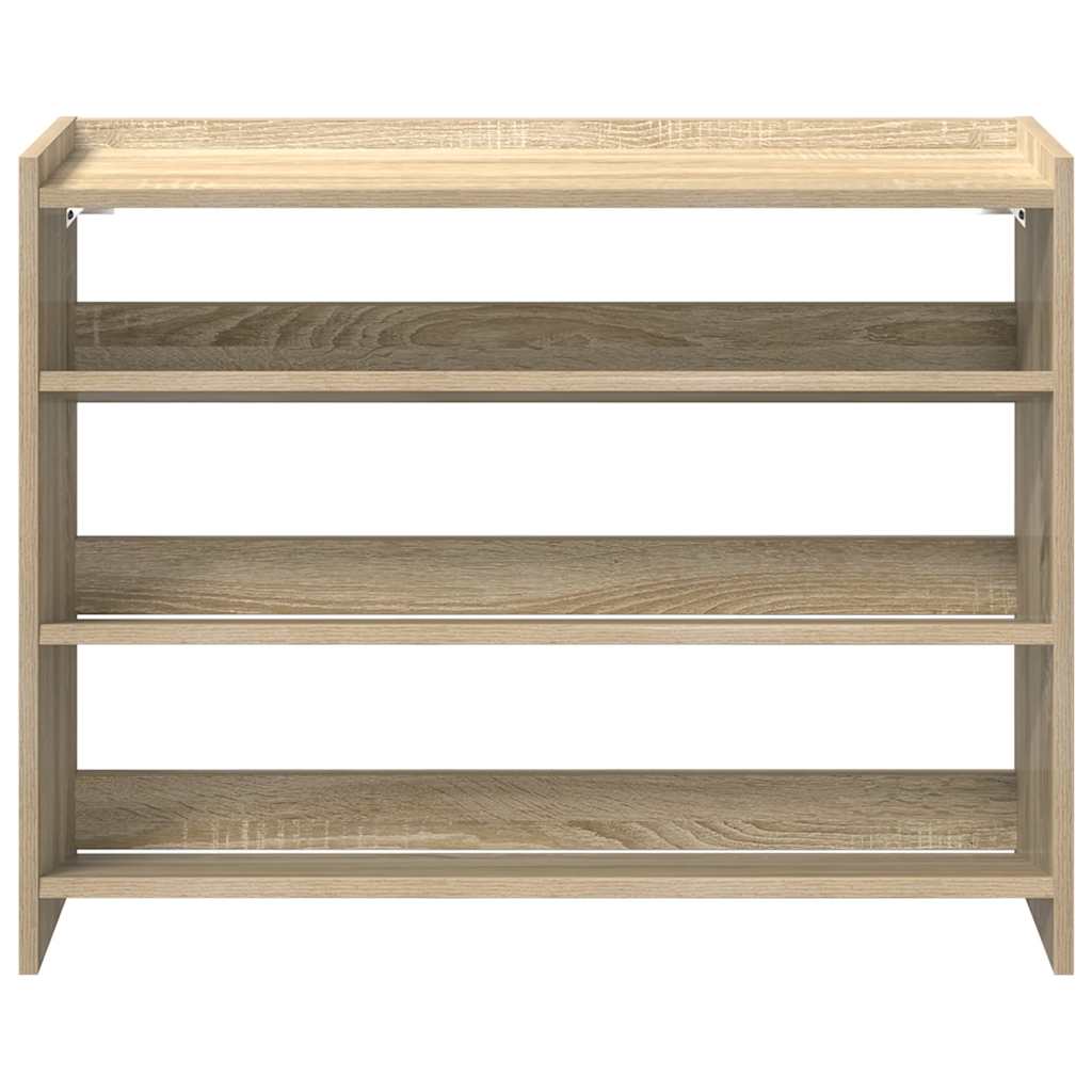 Shoe Rack Sonoma Oak Finish 80 X 25 X 62 Cm Engineered Wood