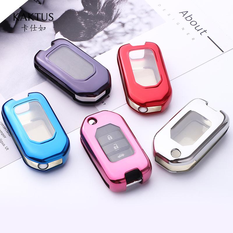 Tpu Full Protect Key Shell Cover Key Case For Honda Civic Cr-V Hr-V Accord Jade Crider Odyssey - Remote Protector