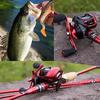 Fishing Rods and Reels Casting Fishing Rod Reel Combos 4 Sections Casitng Rod and 13BB Casting Reel