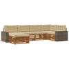 Outdoor Sofa Set with Cushions 6 Pcs Natural and Beige