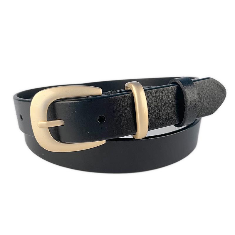 Retro High-end Vocal Leather Women's Belt Cowhide with Casual Pants Jeans Decorative Women's Belt
