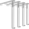 4 Pieces Valance Clips Vertical Blind Clear Valance Clip Bracket Vertical Blind Hidden Installation Bracket Replacement Part, Outside Mount