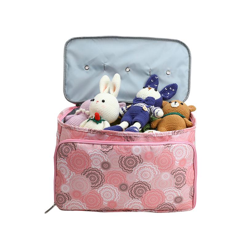 2025 Knitting & Crochet Yarn Organizer Bag - Square Storage for Needles & Hooks