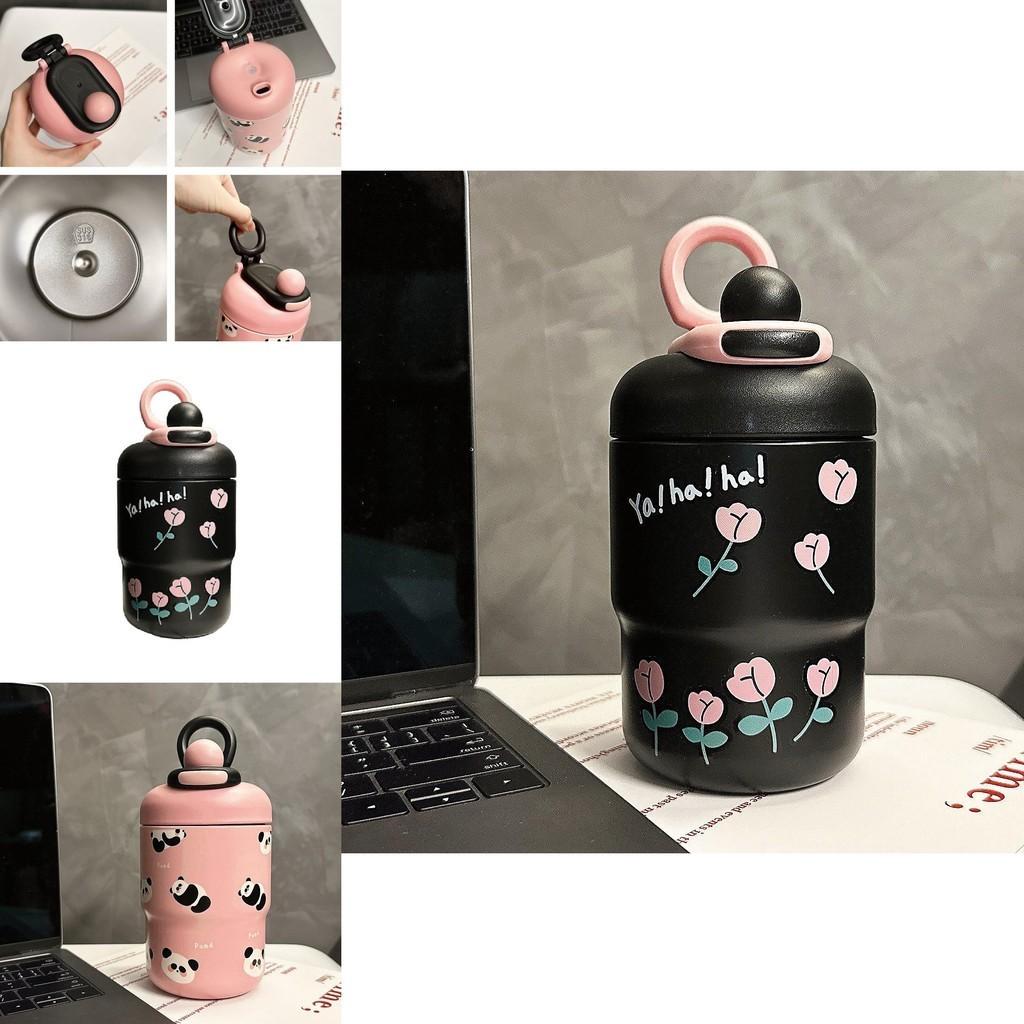 Süßer Cartoon-Isolierbecher für Mädchen, tragbare Edelstahl-Wasserflasche mit hoher ästhetischer Anziehungskraft Tb2023-603