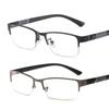 Anti-radiation Reading Glasses Men Half Frame Presbyopia Eyewear TR90 Spring Leg Eyeglasses Business Gafas Diopters +1.0 To +4.0