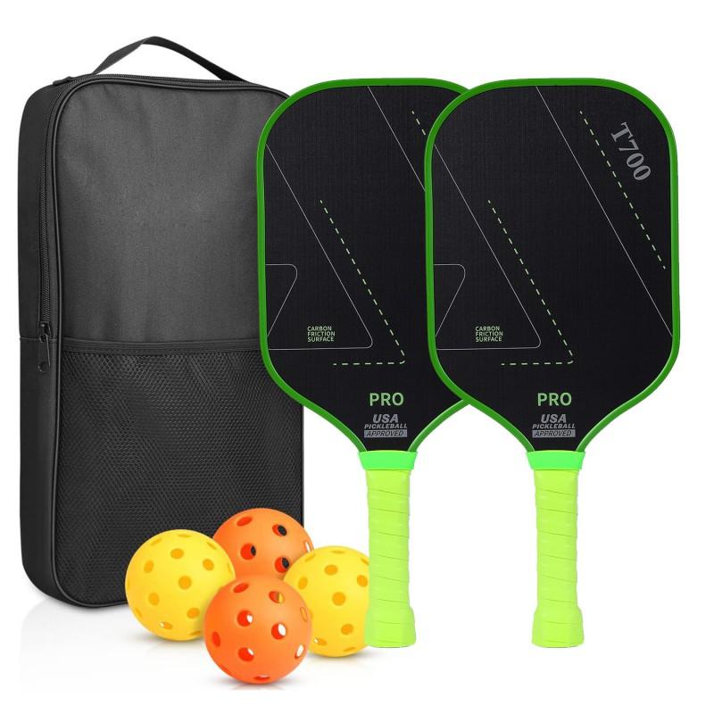 Carbon Fiber Pickleball Paddle 16mm Thickness T700 Grade Professional Non-Slip Grip Indoor Outdoor Court Use