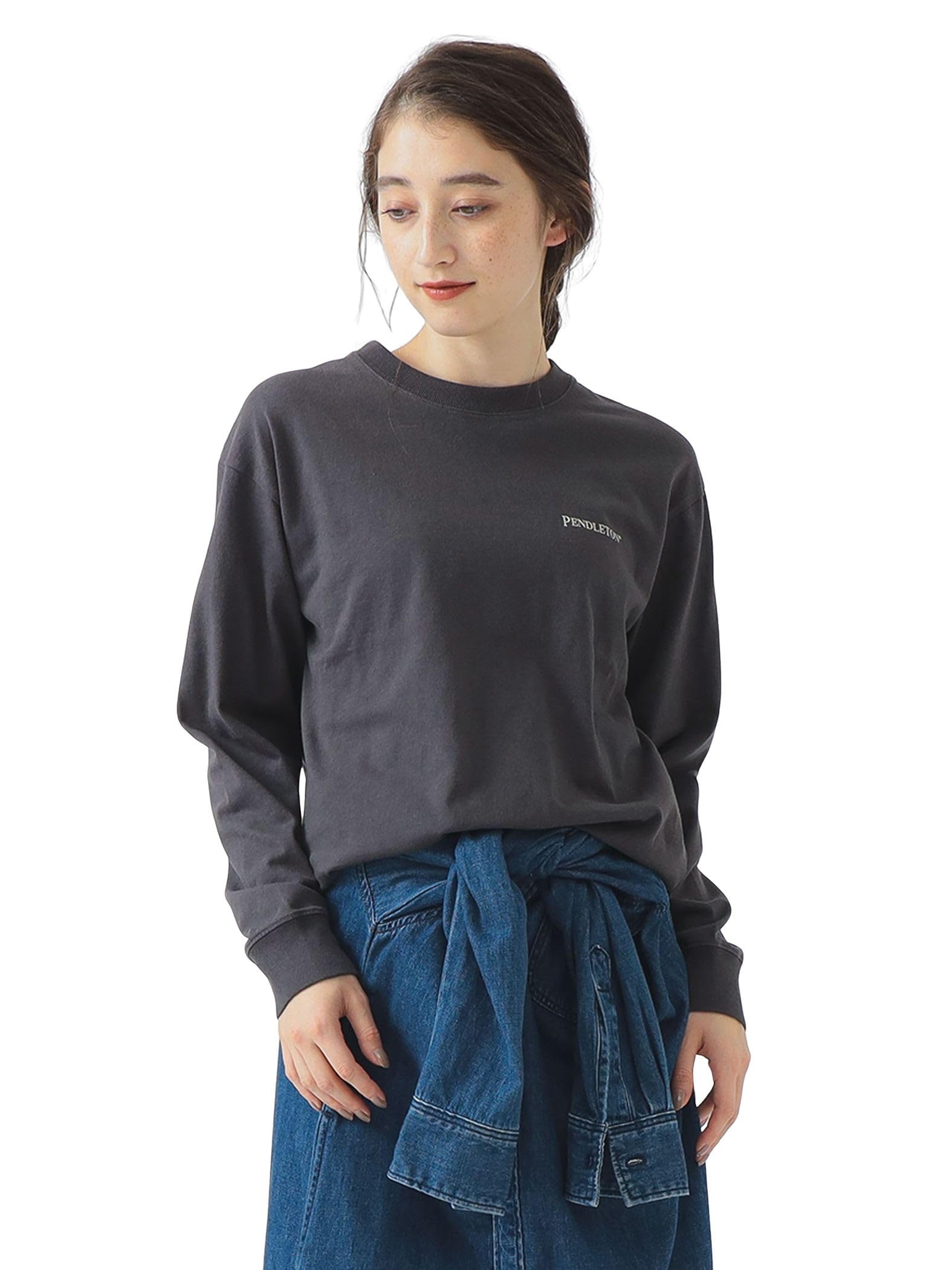 

B:MING LIFE STORE by BEAMS L/S TEE PENDLETON Back Print LS Tee 5475-1116 Women s SLATE_GRAY_LOS_OJOS S