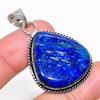 Natürlicher Lapislazuli Edelstein 925 Sterling Silber Schmuck Anhänger 1,97" AP-14033