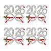 4ks Čelenka s ozdobou vločky, třpytivé číslo 2026, vlasová obruč, brýle, slavnostní vánoční párty doplněk