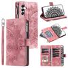 For Samsung Galaxy A32 A22 A12 A21S A71 A51 A31 A20E A50 A70 A40 A20 Wallet case with Zipper Credit Card Holder & Shoulder Strap