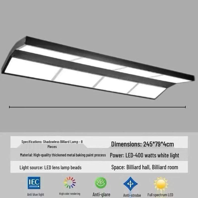 Luce LED Antiriflesso da 400W per Tavolo da Biliardo