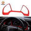 Car Dashboard Decor Frame Red Trim Sticker for Honda Civic 10th Gen 2016 2017 2018 2019 2020 2021 Auto Interior Accessories